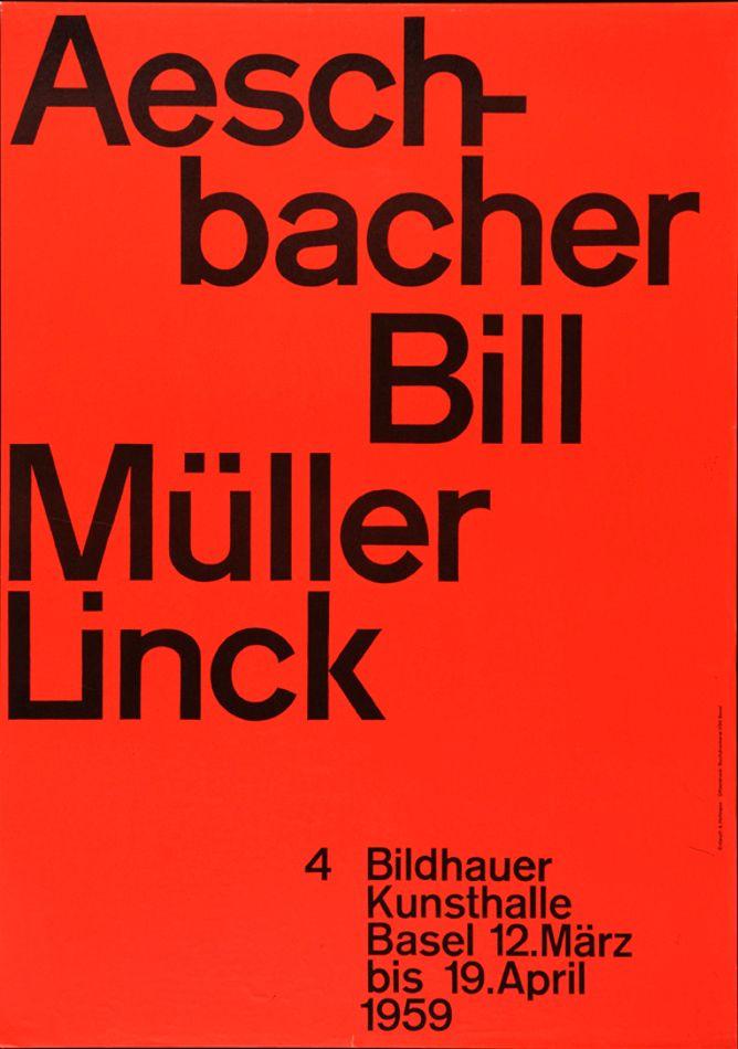 Kunsthalle Basel, 4 Bildhauer 전시 포스터