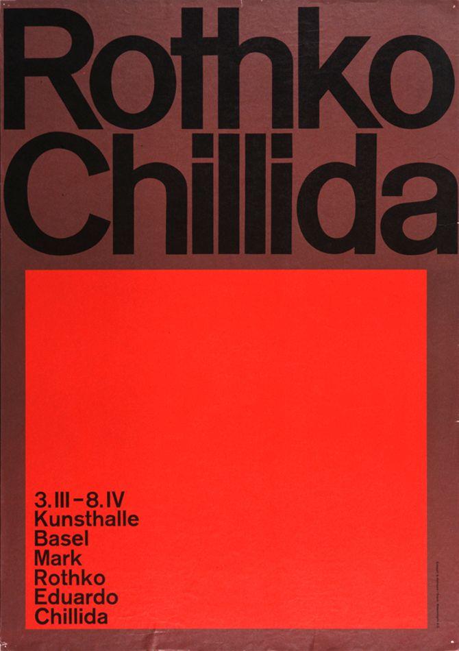 Kunsthalle Basel, Rothko / Chillida 전시 포스터